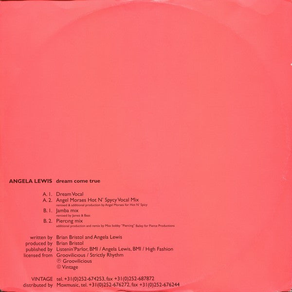 Angela Lewis : Dream Come True (12")