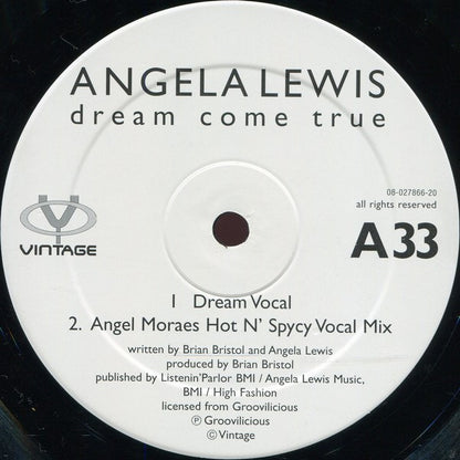 Angela Lewis : Dream Come True (12")