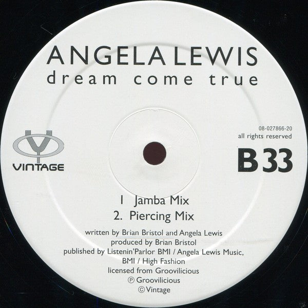 Angela Lewis : Dream Come True (12")