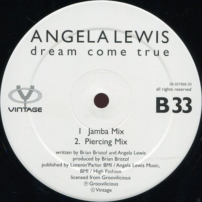 Angela Lewis : Dream Come True (12")