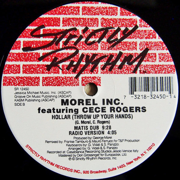 Morel Inc. Featuring Ce Ce Rogers - Hollar (Throw Up Your Hands) (The T&F Remixes) (12")