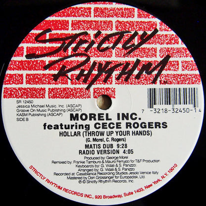 Morel Inc. Featuring Ce Ce Rogers - Hollar (Throw Up Your Hands) (The T&F Remixes) (12")