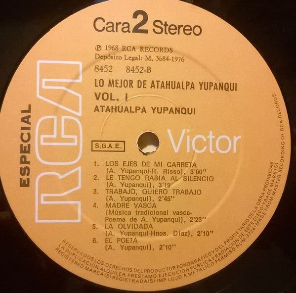 Atahualpa Yupanqui : Lo Mejor De Atahualpa Yupanqui (2xLP, Comp)