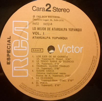 Atahualpa Yupanqui : Lo Mejor De Atahualpa Yupanqui (2xLP, Comp)