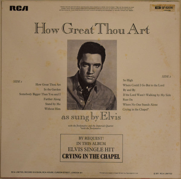 Elvis Presley : How Great Thou Art (LP, Album)