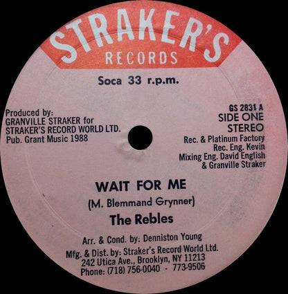 The Rebles : Wait For Me (12")