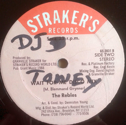 The Rebles : Wait For Me (12")
