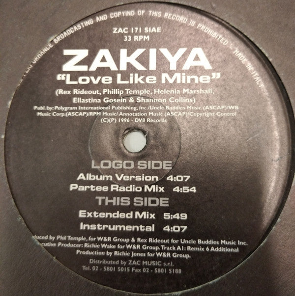 Zakiya - Love Like Mine (12")