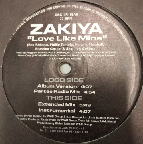 Zakiya - Love Like Mine (12")