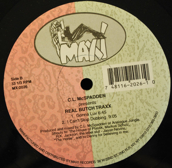 C.L. McSpadden* - Real Butch Traxx (12")