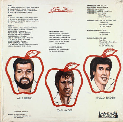 Victor Roque & Henry Hierro, La Gran Manzana : Manzanisate - Jugo De La Manzana (LP, Album)