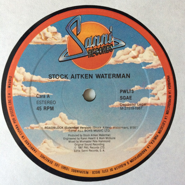 Stock, Aitken & Waterman : Roadblock (12", Maxi)