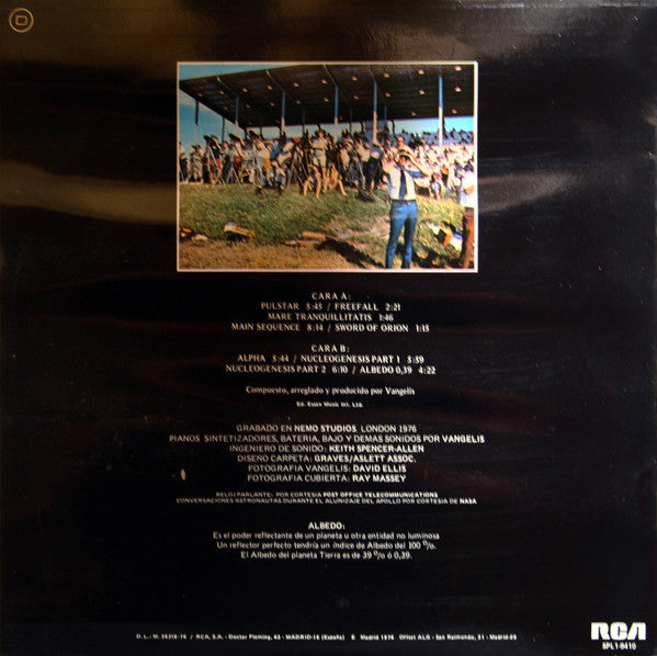Vangelis - Albedo 0.39 (LP, Album, RE)