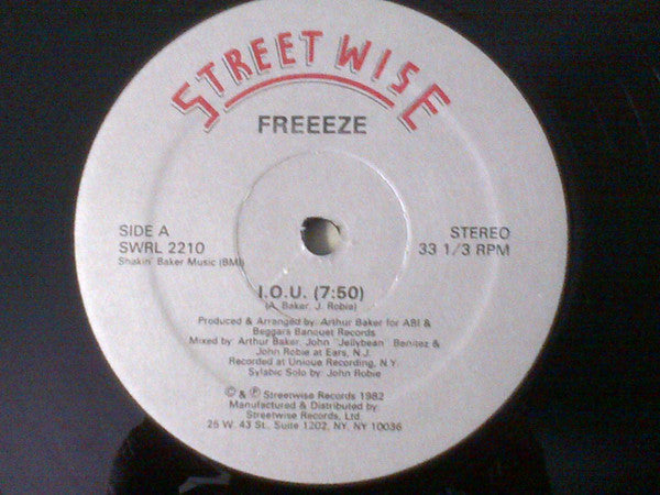 Freeeze* - I.O.U. (12")