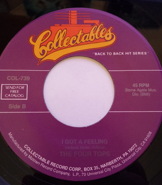 Four Tops : I'll Turn To Stone / I Got A Feeling (7")