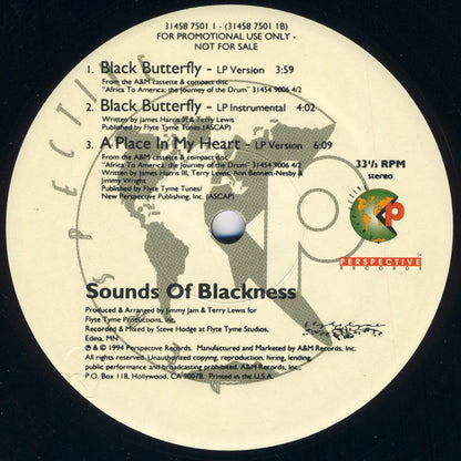 Sounds Of Blackness - Black Butterfly (12", Promo)