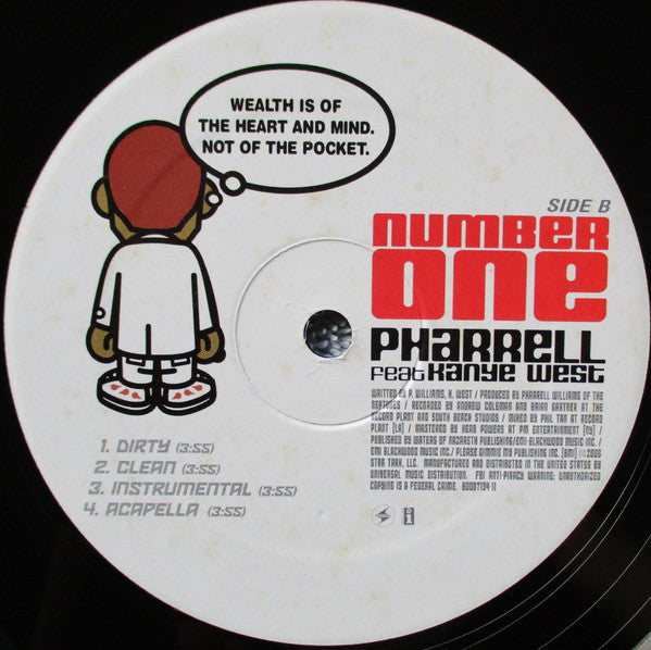 Pharrell Williams Feat Kanye West : Number One (12", Single)