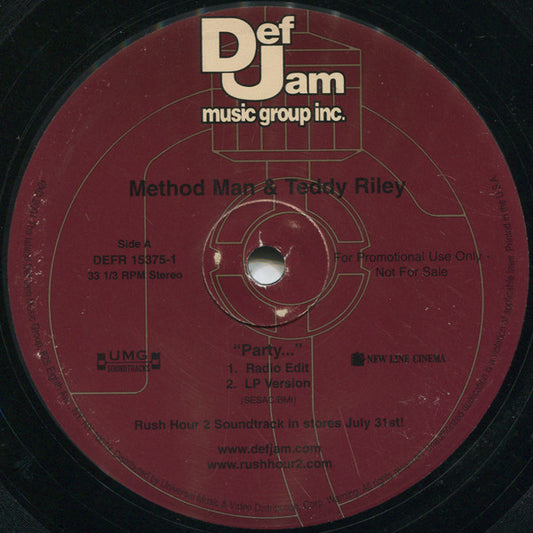 Method Man & Teddy Riley : Party... (12", Promo)
