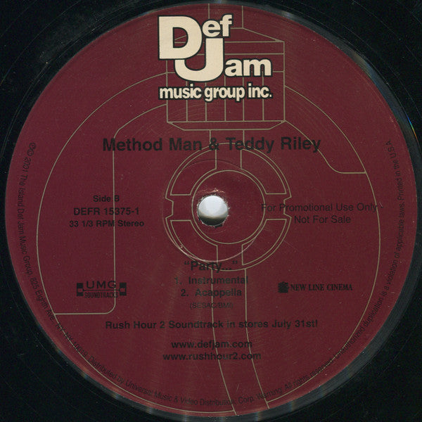 Method Man & Teddy Riley : Party... (12", Promo)