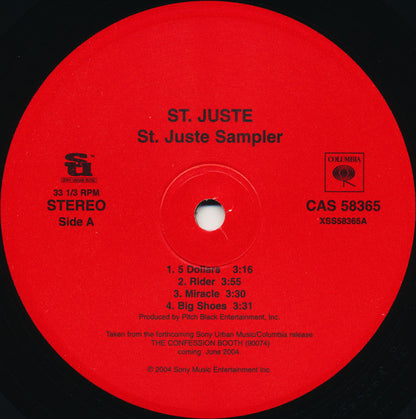 St. Juste - St. Juste Sampler (12", Smplr)