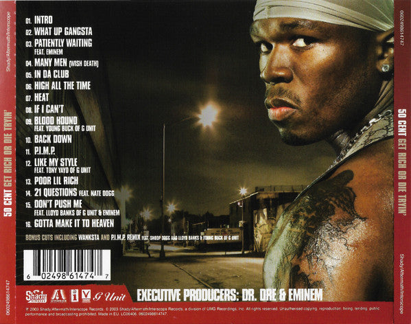 50 Cent - Get Rich Or Die Tryin' (CD, Album, RE)