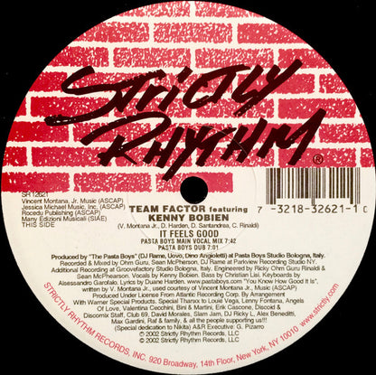 Team Factor Featuring Kenny Bobien : It Feels Good (12")