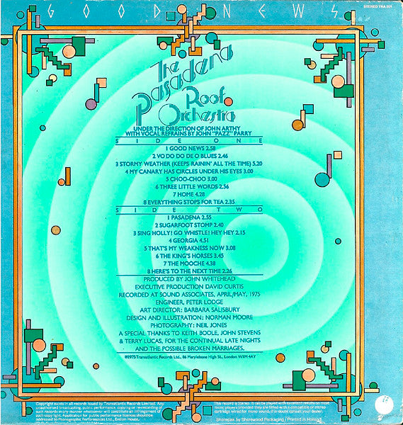 The Pasadena Roof Orchestra - Good News (LP, Album)
