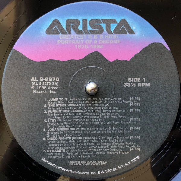 Various : Greatest R&B Hits: Portrait Of A Decade (LP, Comp)