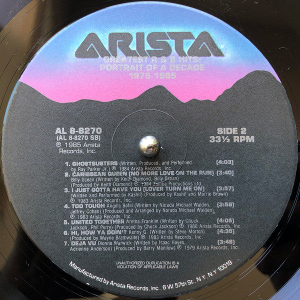 Various : Greatest R&B Hits: Portrait Of A Decade (LP, Comp)