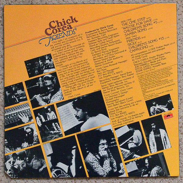 Chick Corea : Friends (LP, Album, Kee)