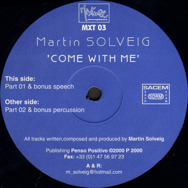 Martin Solveig - Come With Me (12")