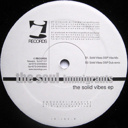 The Soul Immigrants : The Solid Vibes EP (12", EP)