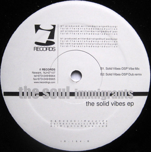 The Soul Immigrants : The Solid Vibes EP (12", EP)