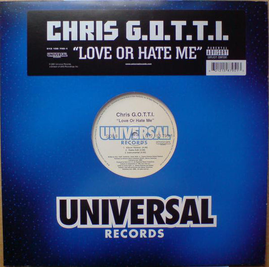 Chris G.O.T.T.I. : Love Or Hate Me (12")