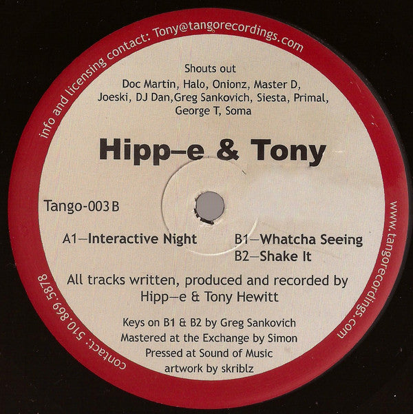 Hipp-E & Tony - Interactive Night E.P. (12", EP)
