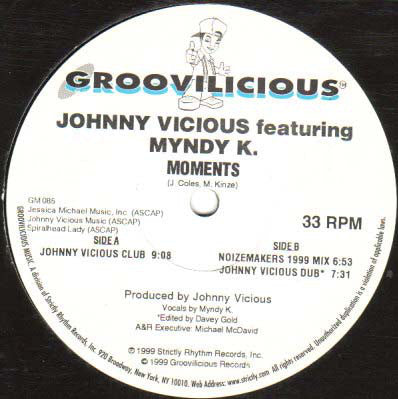 Johnny Vicious : Moments (12")