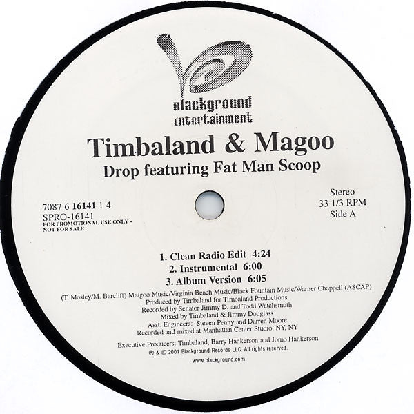 Timbaland & Magoo - Drop / Roll Out (12", Promo)