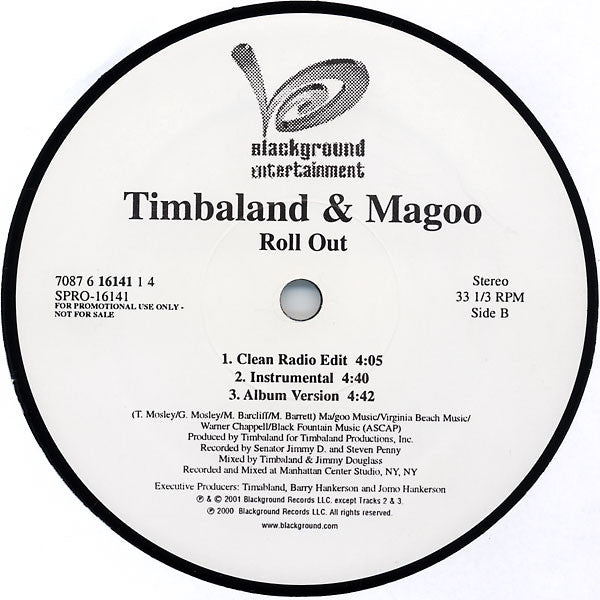Timbaland & Magoo - Drop / Roll Out (12", Promo)