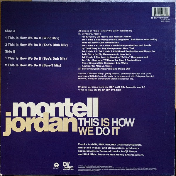Montell Jordan - This Is How We Do It (12", Single)