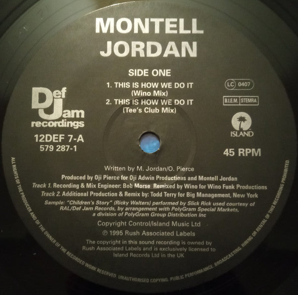 Montell Jordan - This Is How We Do It (12", Single)