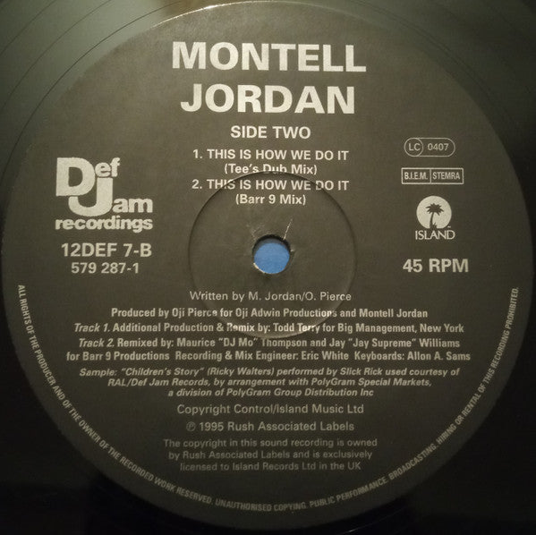 Montell Jordan - This Is How We Do It (12", Single)