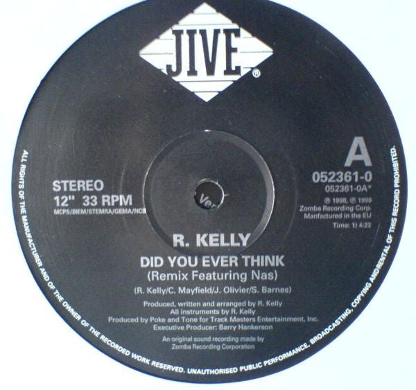 R. Kelly : Did You Ever Think (12")