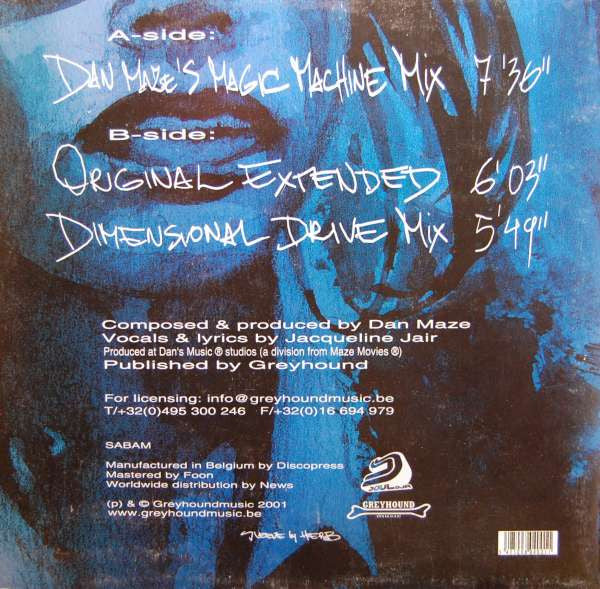 Dan Maze Featuring Jacqueline Jair : Believe It (Pleasures Of The New) (12")