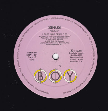 Sinus : Blob (Ricci Remix) (12")