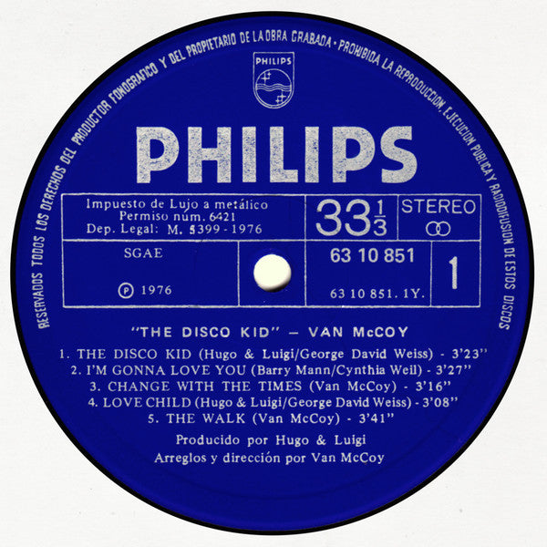 Van McCoy : The Disco Kid (LP, Album)