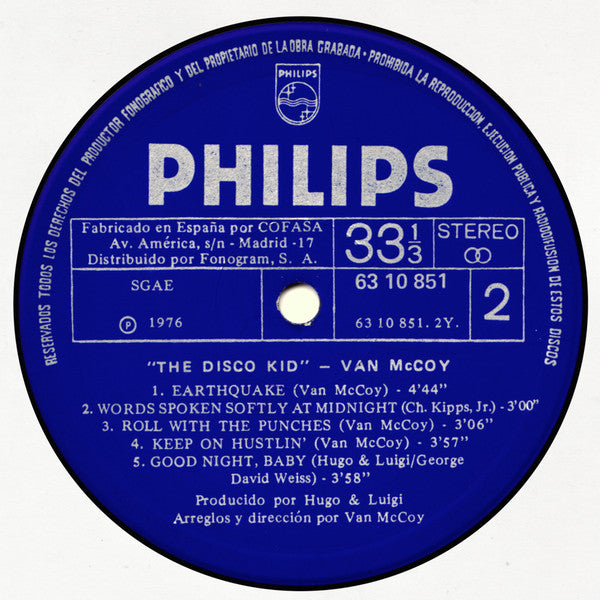 Van McCoy : The Disco Kid (LP, Album)