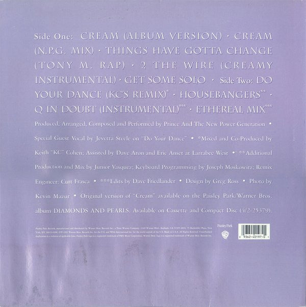 Prince And The New Power Generation - Cream (12", Maxi)