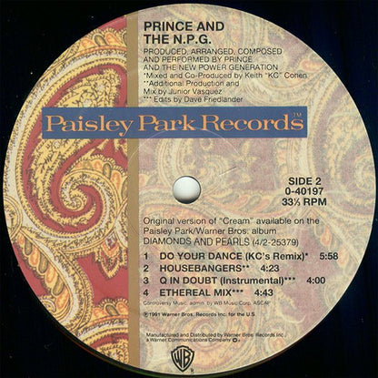 Prince And The New Power Generation - Cream (12", Maxi)