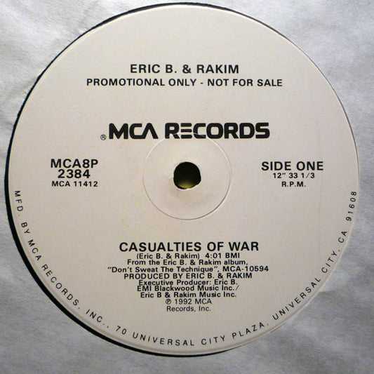 Eric B. & Rakim - Casualties Of War (12", Promo)