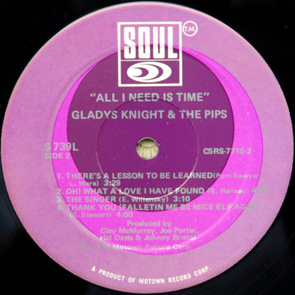 Gladys Knight And The Pips - All I Need Is Time (LP, Album, Sup)